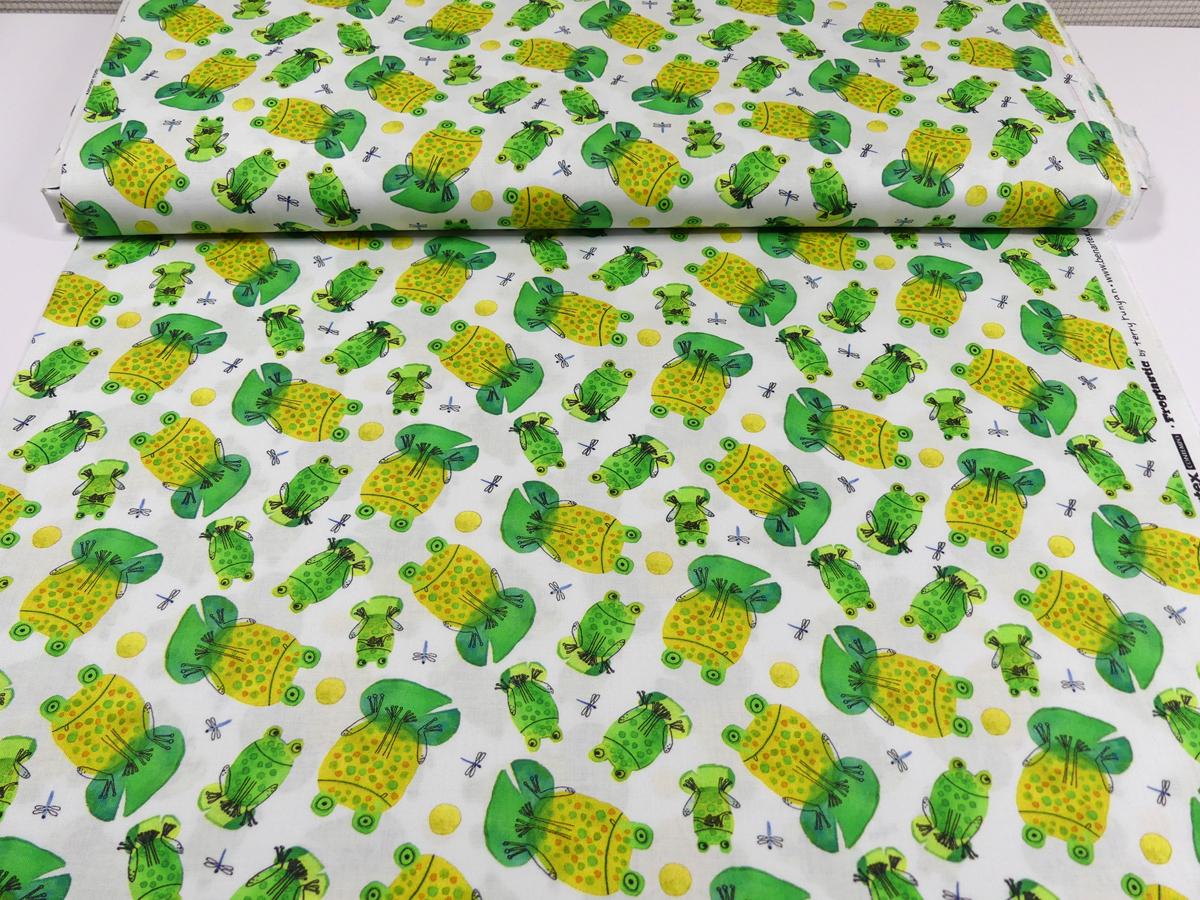 Patchworkstoff von Benartex aus der Serie Frogtastic mit Fröschen